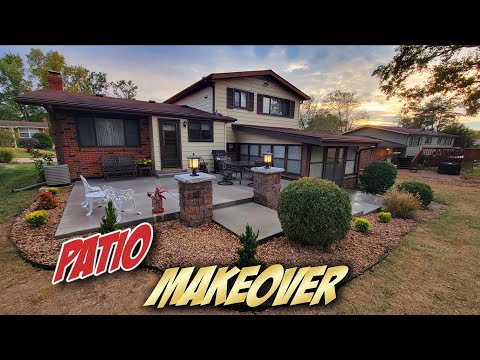 CONCRETE PATIO MAKEOVER | AMAZING BACKYARD TRANSFORMATION