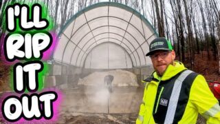 DESTROYING OUR BRAND NEW CONCRETE TO FIX OUR SALT BUNKER!