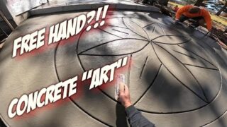 HOW TO: Free-Hand Decorative Flower | Concrete Patio