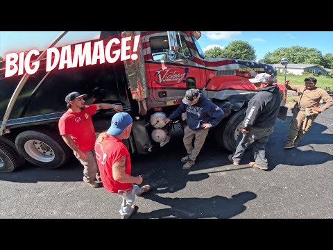 He CRASHED the dump truck!